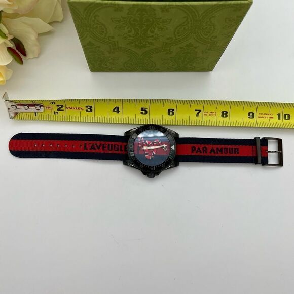 Men’s Gucci snake embroidered 45 mm watch - Picture 6 of 10